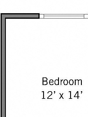 1A - 1 Bedroom 1 Bath Floor Plan Layout - 854 Square Feet